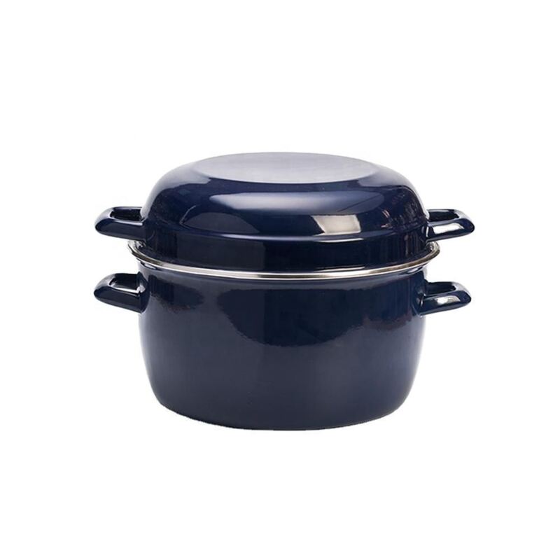 General for Gas and Induction Cooker Multifunctional Seafood Nonstick Cast Iron Enamel Mussel Pots Sustainable Material