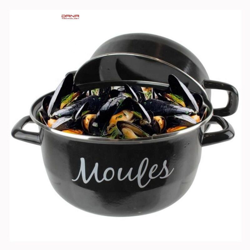 General for Gas and Induction Cooker Multifunctional Seafood Nonstick Cast Iron Enamel Mussel Pots Sustainable Material