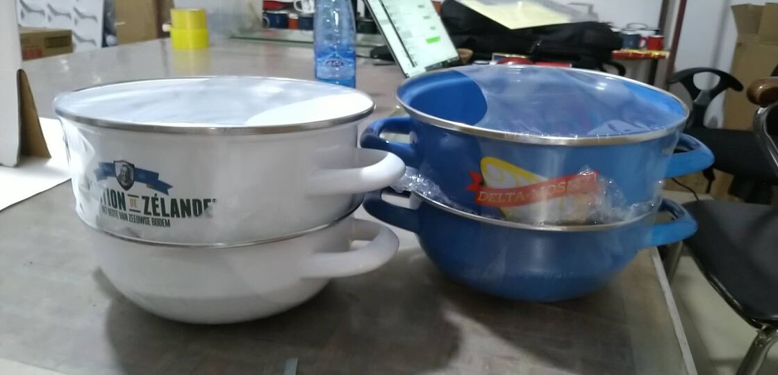 General for Gas and Induction Cooker Multifunctional Seafood Nonstick Cast Iron Enamel Mussel Pots Sustainable Material