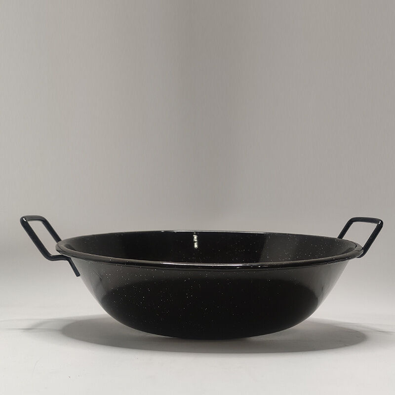 Enamel Coating Double Handles Paella Pan 20 22 24 26 30 32 34 36 38 40 Inch Home Hotel Kitchen