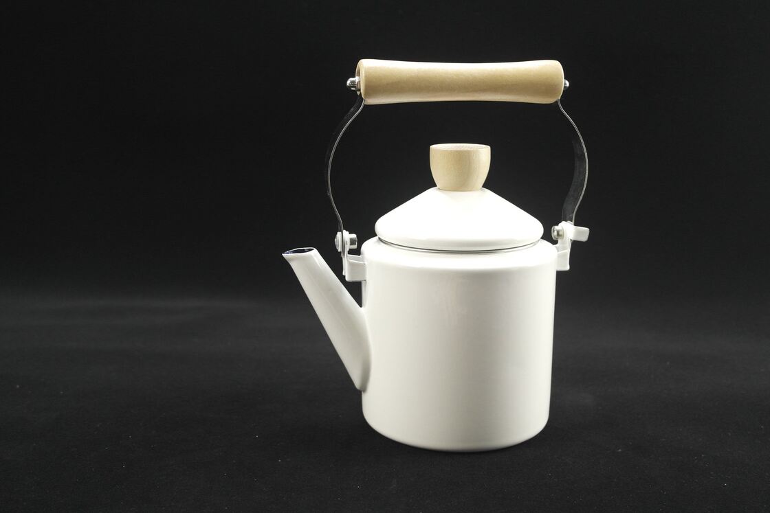 Enamel Coffee Pot Pour Over Milk Water Jug Pitcher Barista Teapot Kettle 304 Stainless Steel Rim Capacity 1250ml 1400ml