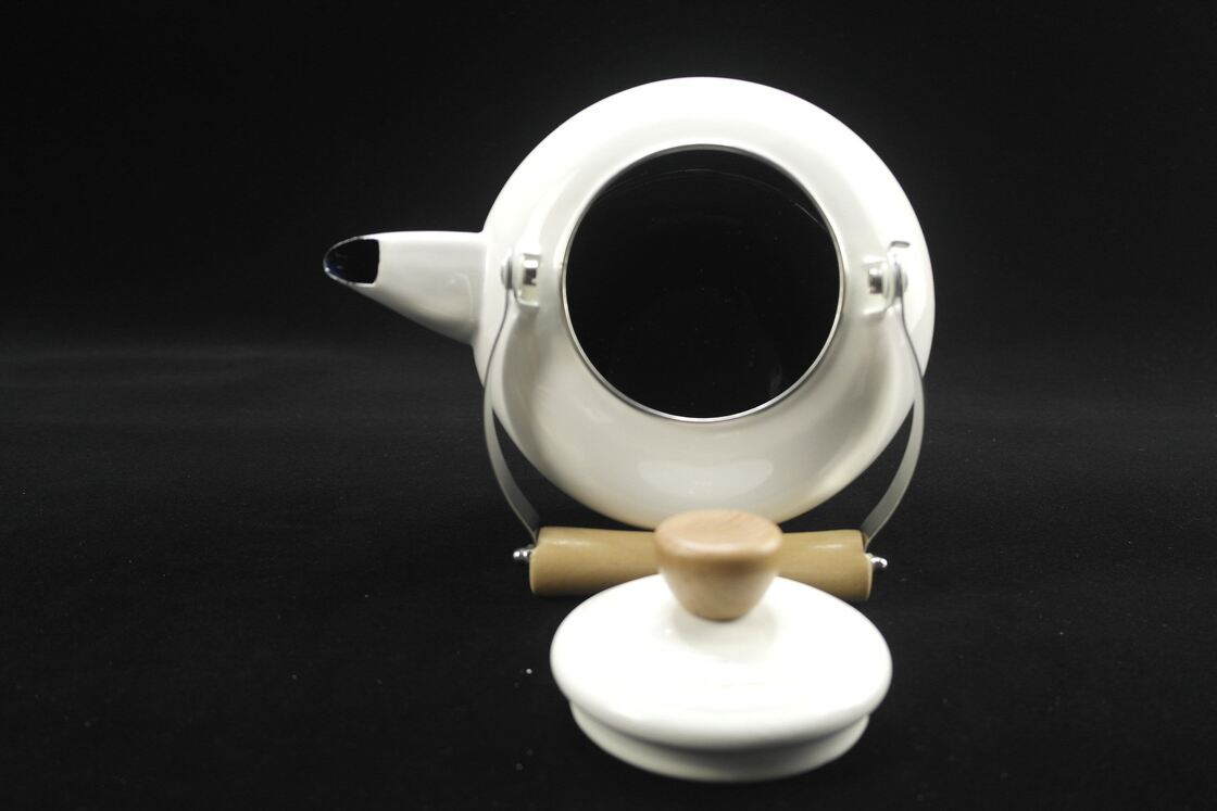 Enamel Coffee Pot Pour Over Milk Water Jug Pitcher Barista Teapot Kettle 304 Stainless Steel Rim Capacity 1250ml 1400ml