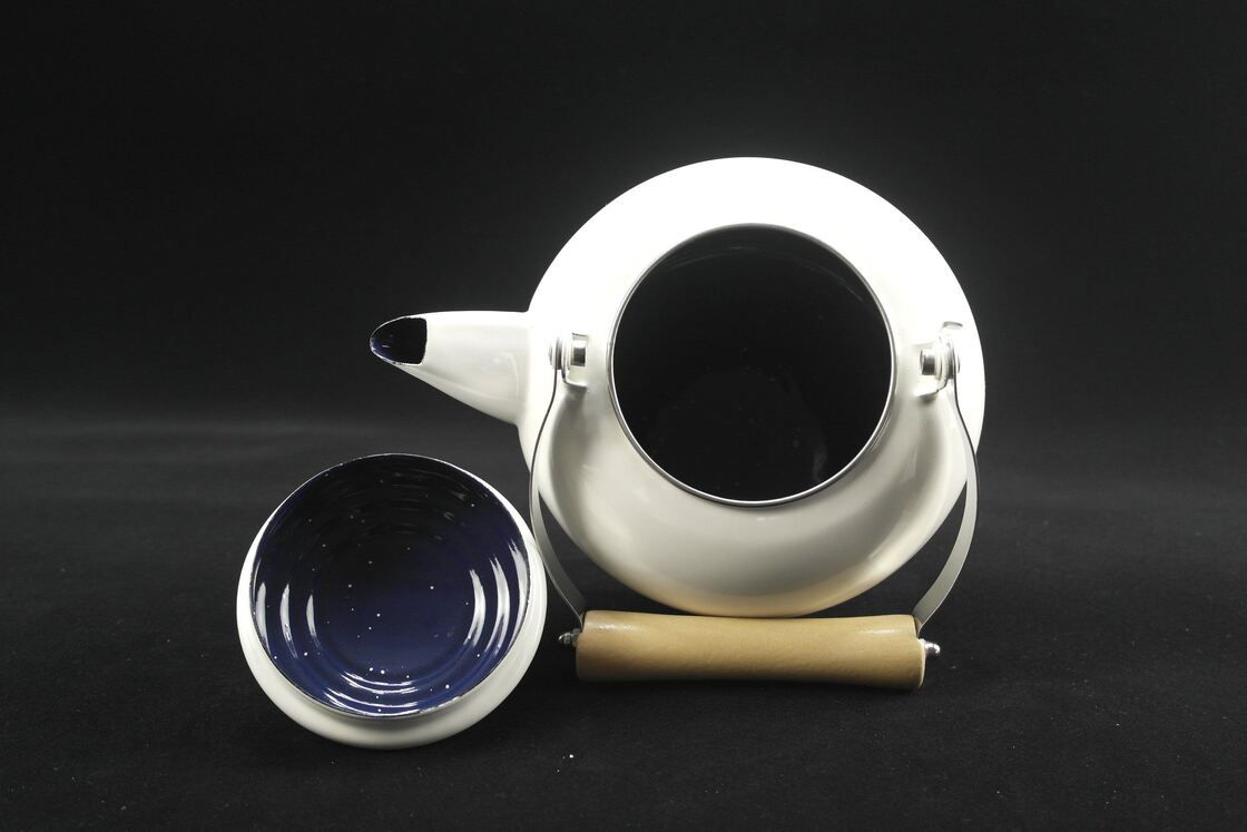 Enamel Coffee Pot Pour Over Milk Water Jug Pitcher Barista Teapot Kettle 304 Stainless Steel Rim Capacity 1250ml 1400ml