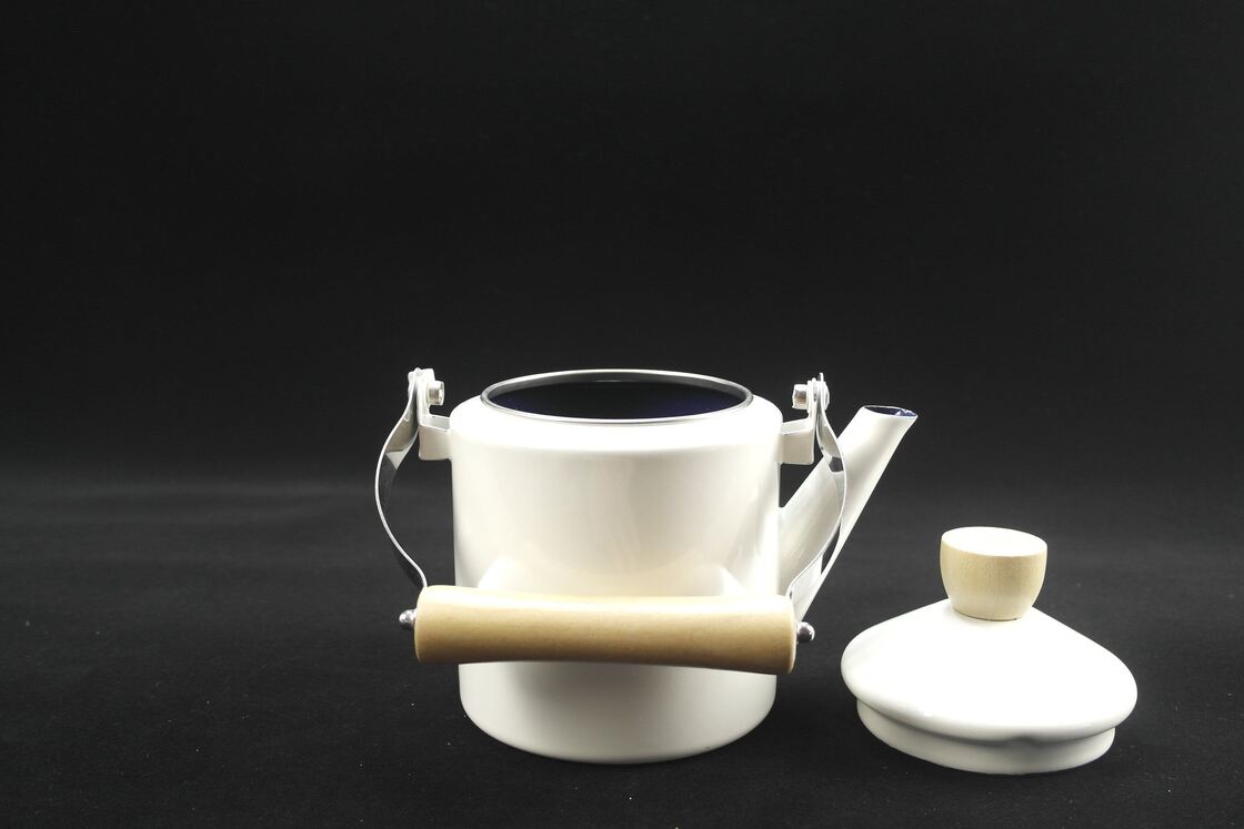 Enamel Coffee Pot Pour Over Milk Water Jug Pitcher Barista Teapot Kettle 304 Stainless Steel Rim Capacity 1250ml 1400ml