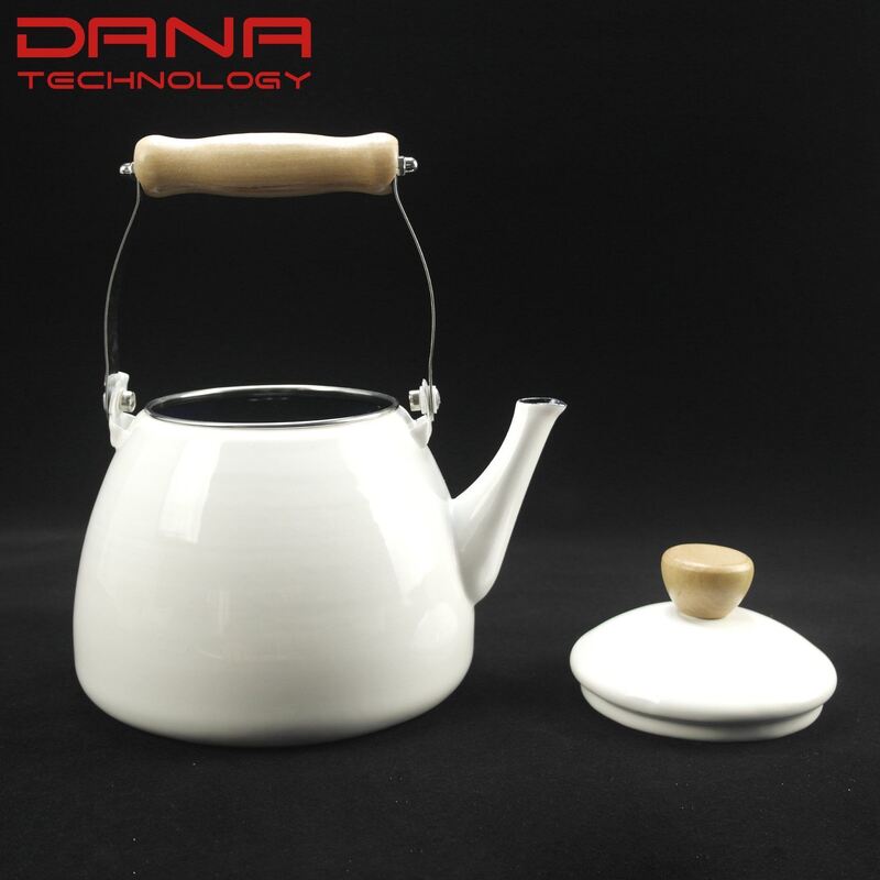 Classical Style Enamel Ware Enamel Teapot Enamel Kettle Small Round Pot 0.8mm Thickness 4 Sizes Various Colors Mixed