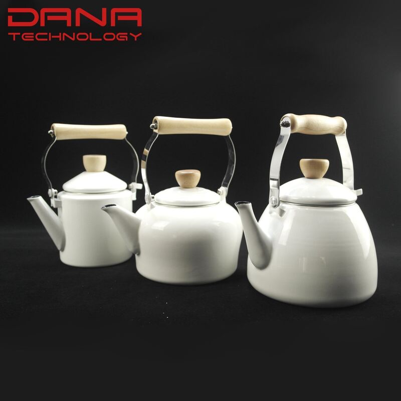 Classical Style Enamel Ware Enamel Teapot Enamel Kettle Small Round Pot 0.8mm Thickness 4 Sizes Various Colors Mixed