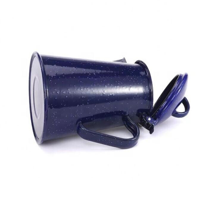 Daily Outdoor Enamel Camping Coffee Pot Blue Speckled Color Classical Style Capacity Options 12L 16L 17L 21L 28L
