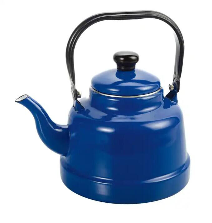 Kitchen Product Enamel Kettle Carbon Steel Material Featuring Flower Theme In 1.1L 1.7L 2.5L Sizes With Decals