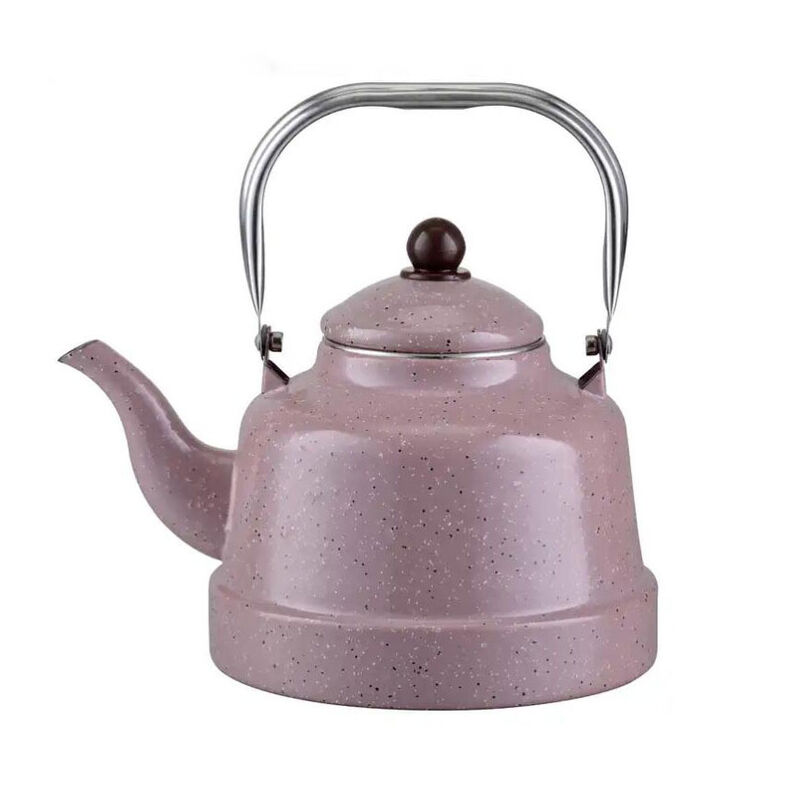 Kitchen Product Enamel Kettle Carbon Steel Material Featuring Flower Theme In 1.1L 1.7L 2.5L Sizes With Decals
