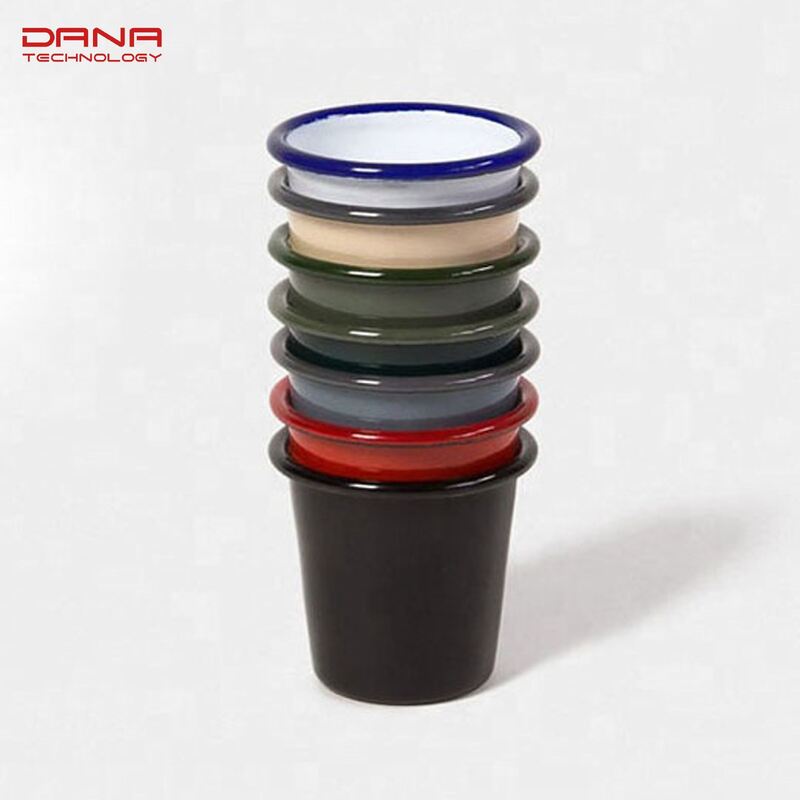 8x8cm Lightweight DANA-101 Tapered Enamel Cup Camping Enamel Travel Mug Drinking Cup Sets Perfect for Outdoor Adventures