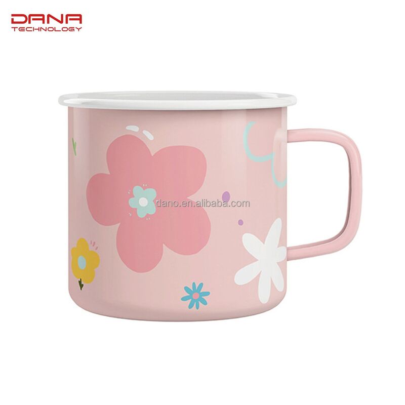 8x8cm Lightweight DANA-101 Tapered Enamel Cup Camping Enamel Travel Mug Drinking Cup Sets Perfect for Outdoor Adventures