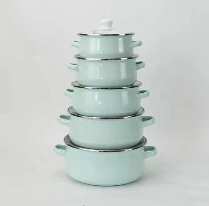 Health Care Enamelware Carbon Steel Pot Saucepan Milk Pan For Gas And Induction Cooker