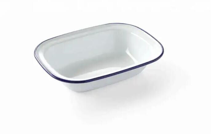 Enamel Carbon Steel White Bowls Plates Sturdy and Elegant for Home Restaurant Table Settings