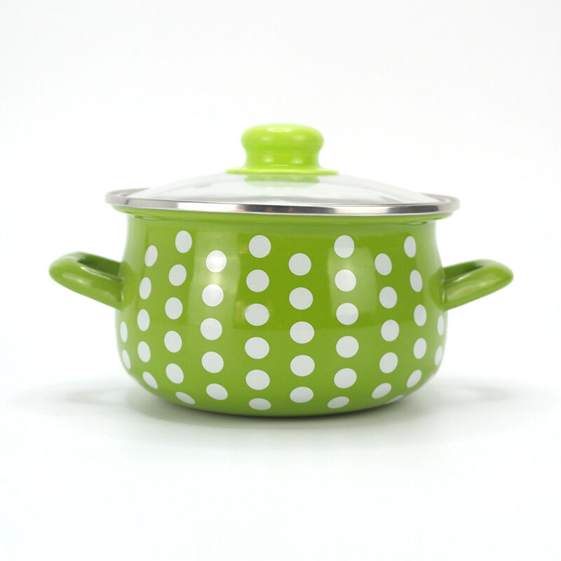 Health Care Enamel Casserole Set Kitchen Cook Enamel Pots And Pans Set With Glass Lid