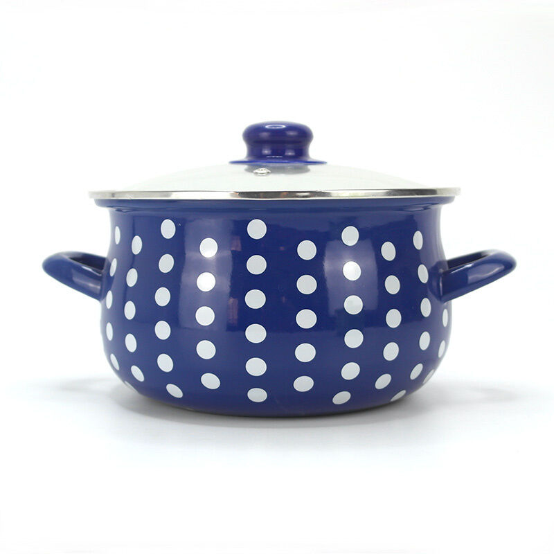 Health Care Enamel Casserole Set Kitchen Cook Enamel Pots And Pans Set With Glass Lid