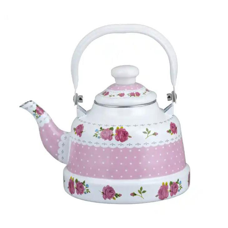 Thickness 0.8mm Handmade Kettle Stovetop Gas Stove Enamel Kettle Turkish Tea Set Induction 1.1L 1.7L 2.5L 3.3L 4.2L