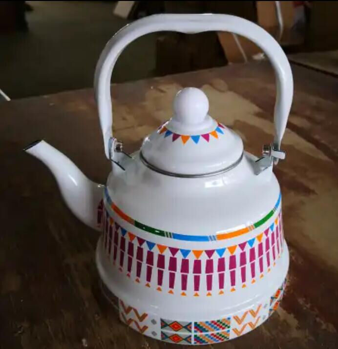 Thickness 0.8mm Handmade Kettle Stovetop Gas Stove Enamel Kettle Turkish Tea Set Induction 1.1L 1.7L 2.5L 3.3L 4.2L