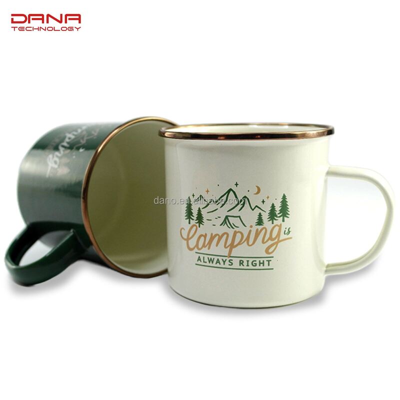 Daily 12 Oz Sublimation Camping Enamel Mug Sets Tea Coffee Mug Logo Custom Illustration Production 30 Days