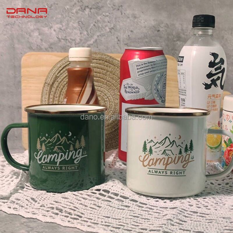12oz Customized Color Sublimation Camping Enamel Mug Sets Tea Coffee Mug Logo Included
