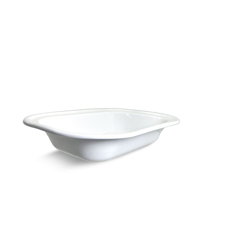 White Kitchen Enamel Tableware Square Baking Pan Baking Tray EU FDA Certified
