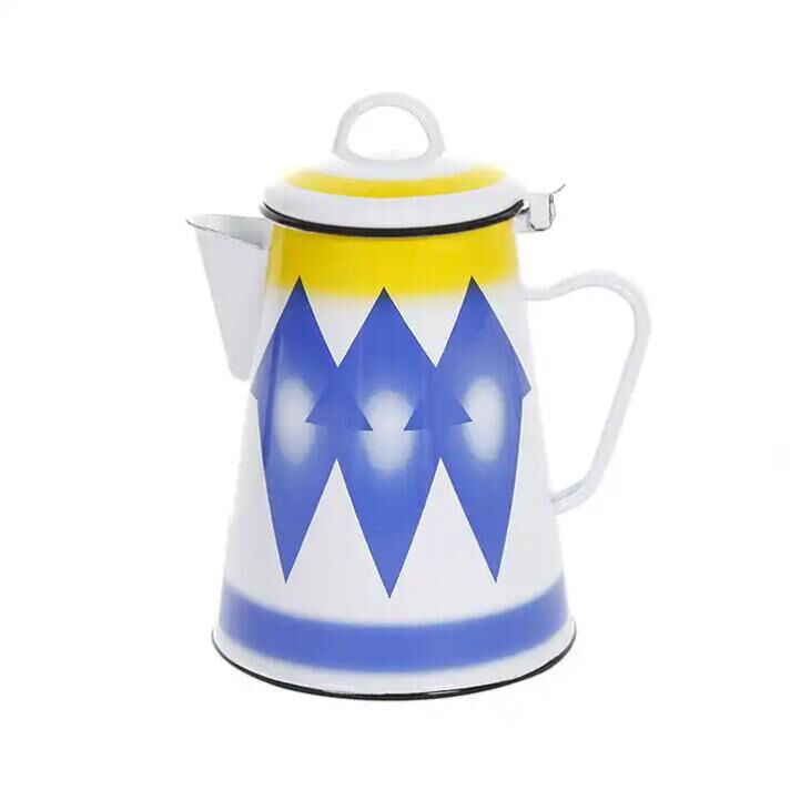 Gas Stove Compatible 12L Enamel Kettle Hand Tea Pot Customized Color Saudi Style