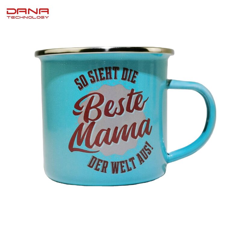 Classical Style Enamel Mug 6cm 7cm 8cm 9cm 10cm 11cm 12cm 14cm 15cm Travel Coffee Mug Custom Printed Artwork Design
