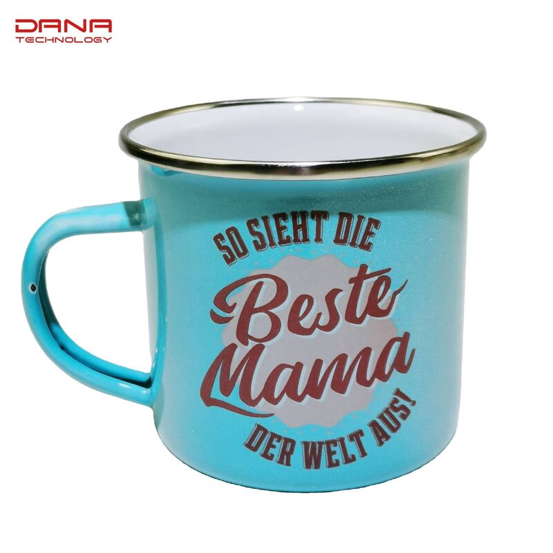 Classical Style Enamel Mug 6cm 7cm 8cm 9cm 10cm 11cm 12cm 14cm 15cm Travel Coffee Mug Custom Printed Artwork Design