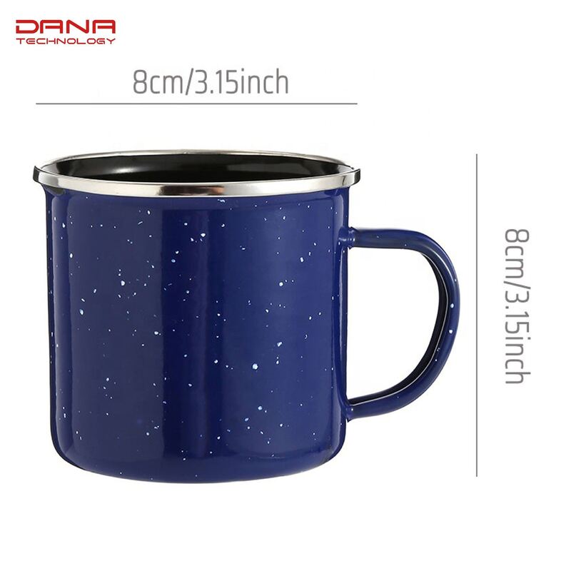 Classical Style Enamel Mug 6cm 7cm 8cm 9cm 10cm 11cm 12cm 14cm 15cm Travel Coffee Mug Custom Printed Artwork Design
