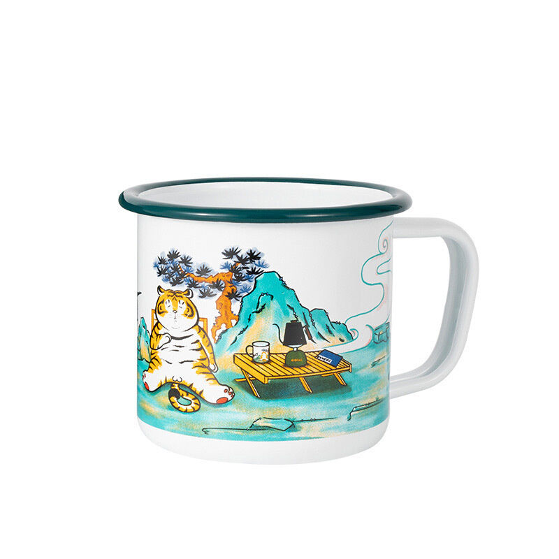 Thickness 0.5mm Iron Customized Sublimation Enamel Mug Practical for Indoor Outdoor Activities Coffee Tea Beer Mugs Bulk
