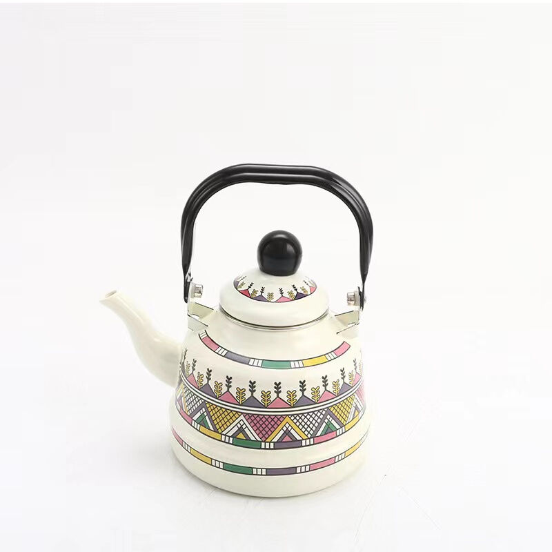 Handmade Turkish Tea Set Enamel Kettle Stovetop Kettle Gas Stove Enamel Teapot Coffee Pot 0.7L 1.2L 1.5L Capacity