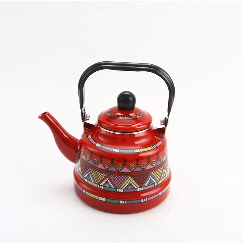 Handmade Turkish Tea Set Enamel Kettle Stovetop Kettle Gas Stove Enamel Teapot Coffee Pot 0.7L 1.2L 1.5L Capacity