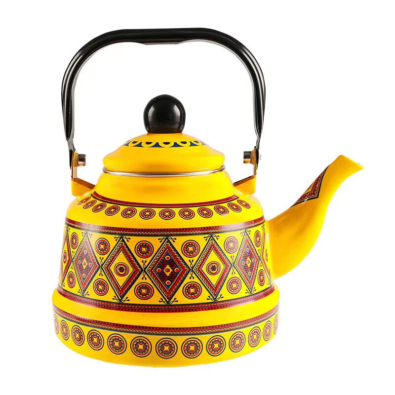 Handmade Turkish Tea Set Enamel Kettle Stovetop Kettle Gas Stove Enamel Teapot Coffee Pot 0.7L 1.2L 1.5L Capacity