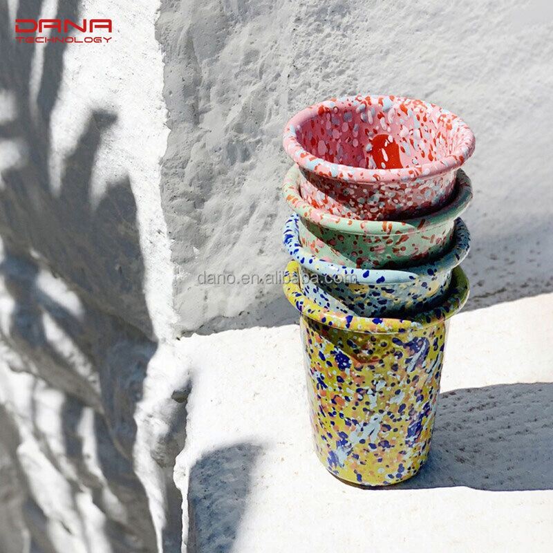 150g Carbon Steel Multi Size Enamel Rolled Edge Tumbler Sets Equipped with Custom Decal Personalization