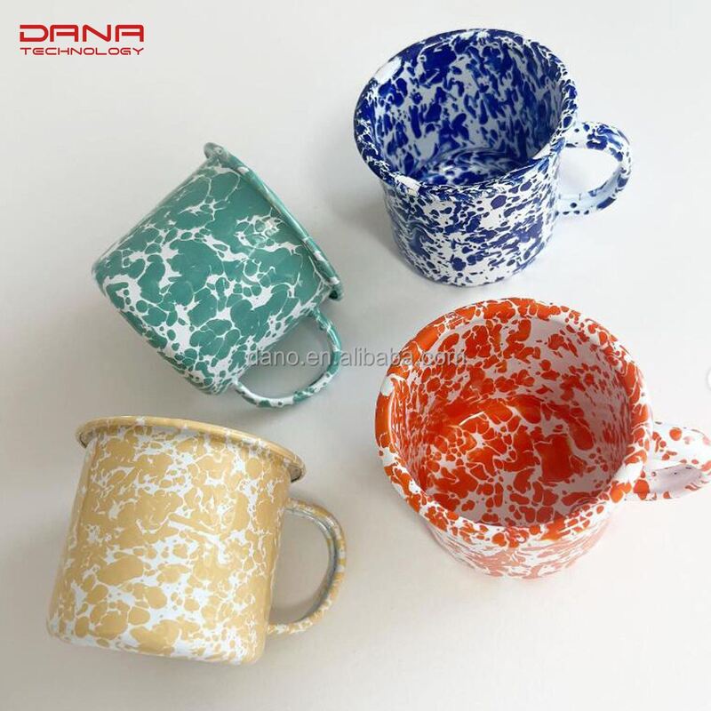 80000pieces Year High Temperature Logo Printing Business Christmas Gifts Sublimation 11oz 350ml Camping Enamel Carbon Steel Coffee Mug