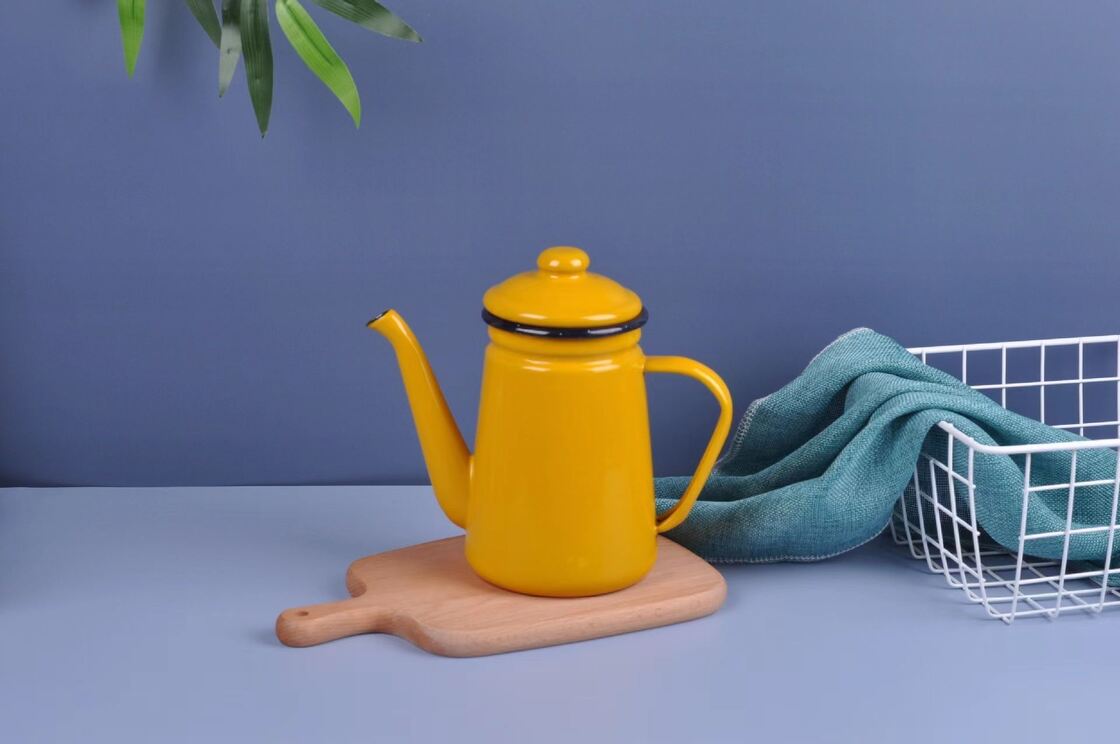 80000pieces per year enamel custom color decal tableware teapot coffee serving pot perfect for cafes and restaurants