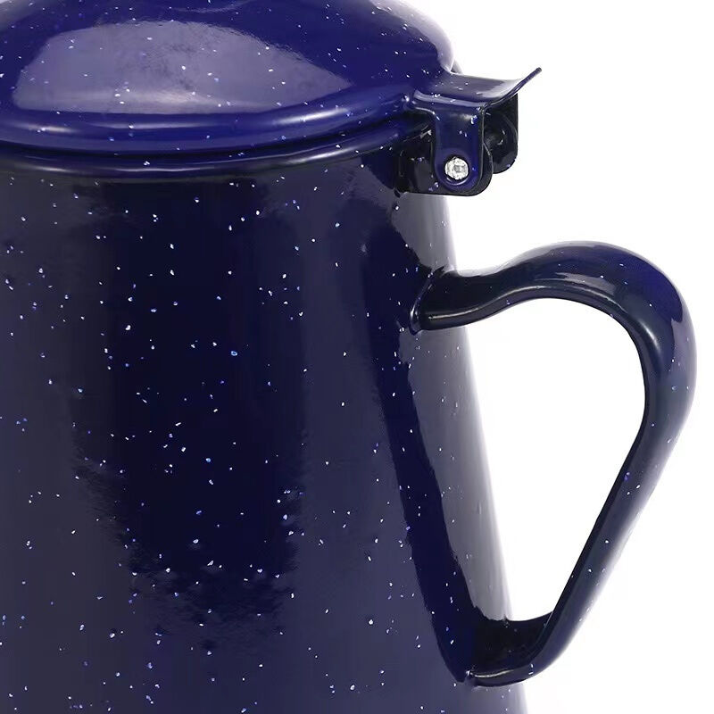 80000pieces per year porcelain multi capacity enamel kettle teapot coffee pot white dot water kettle ideal for commercial