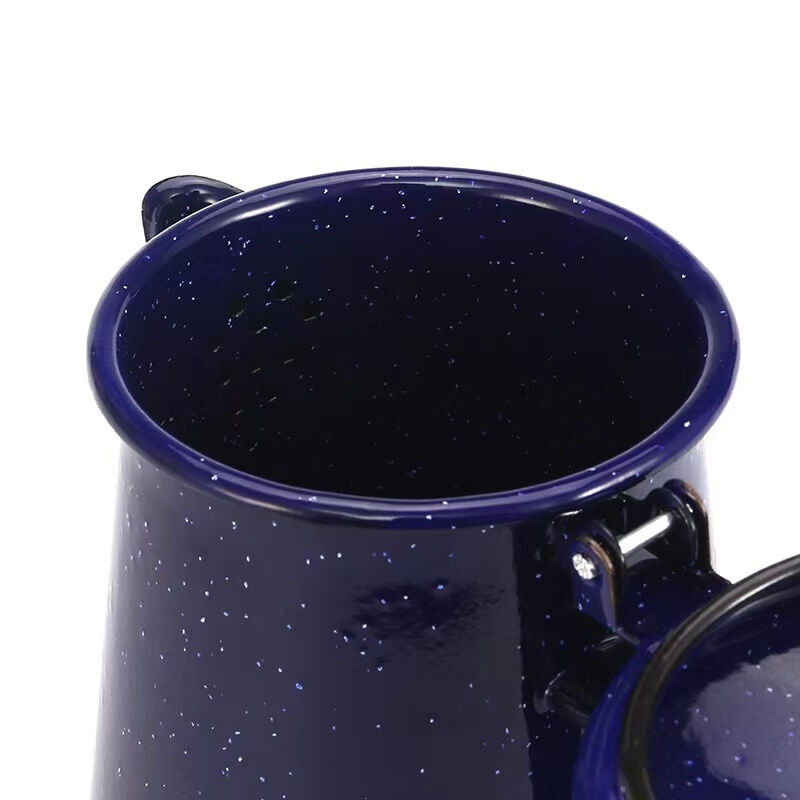 80000pieces per year porcelain multi capacity enamel kettle teapot coffee pot white dot water kettle ideal for commercial