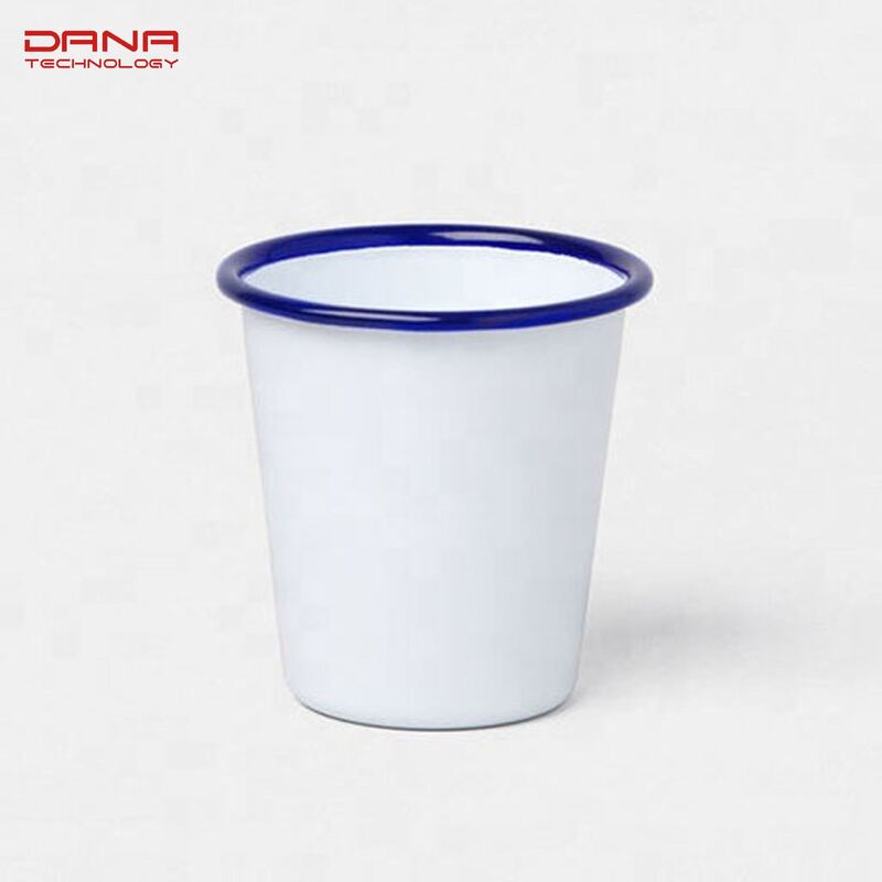 Enamel Coating Double Coating 0.5mm Thickness Custom Logo Sublimation Metal Steel Camping Coffee Tea Tumbler Mugs Handle