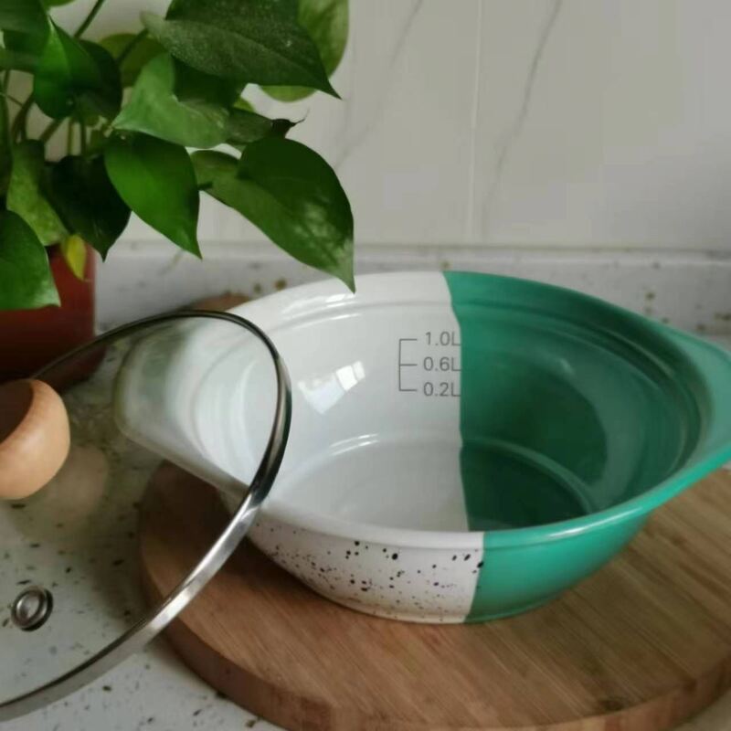 Handmade Enamel Carbon Steel Casserole Cooking Pot For Food Preparation Customized Color