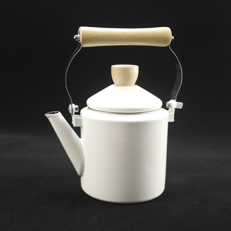 Flower Theme 2.0L Porcelain Enamel Kettle Korean Japanese Style Support Logo Functional Kitchen Essential
