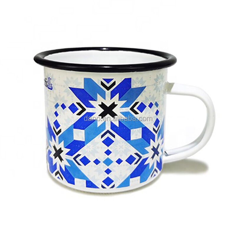 11cm Sublimation Enamel Carbon Steel Coffee Mug 350ml 11oz Camping Production 30 Days Business Festival Gifts Enamel Mug