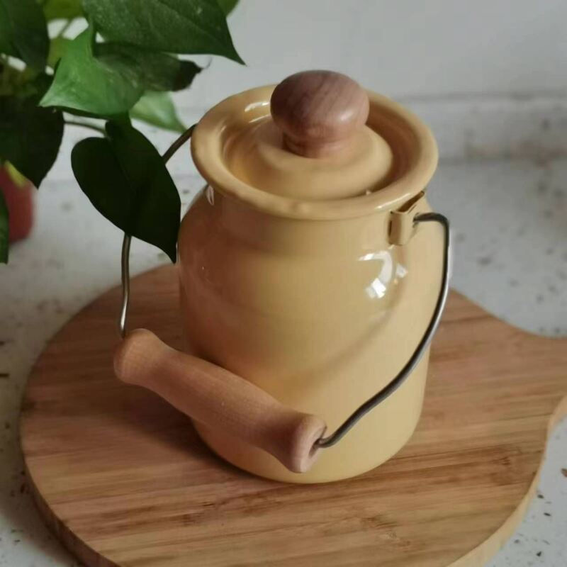 2.9L 4.2L 6L Handmade Farmhouse Decorative Milk Can Enamel Carbon Steel Tubs