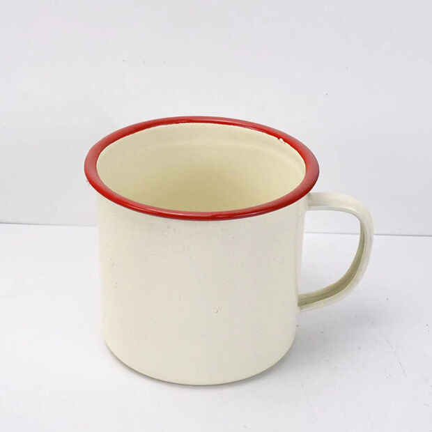 Carbon Steel 350ml Customized Printed Metal Steel Enamel Camping Mug Sublimation Enamel Coffee Tea Drinkware Collection