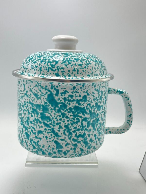 C Shape Handle Multi Capacity Enamel Noodle Pot Round Milk Cup with Enamel PE Cover Diameter Options 6cm to 15cm