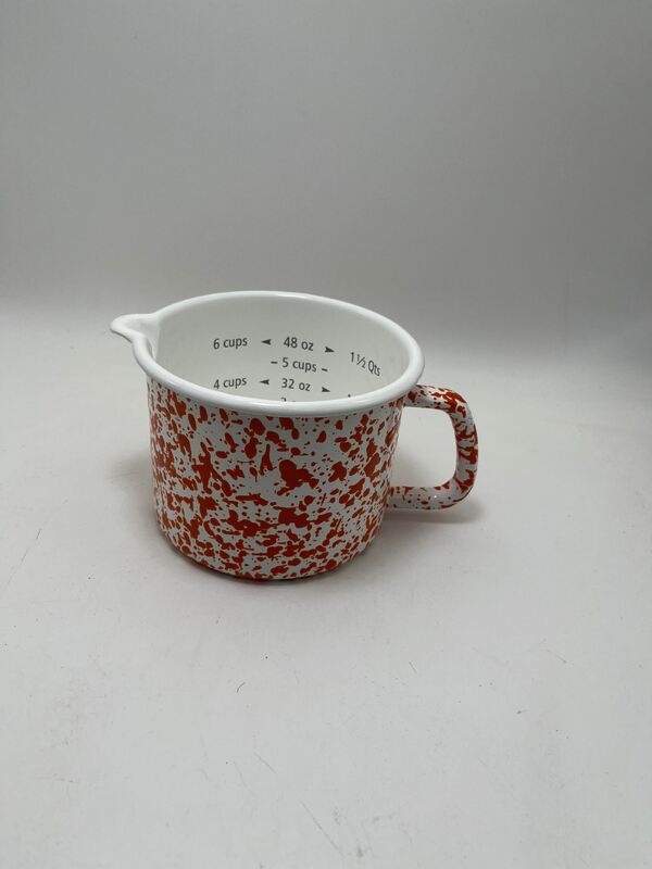 C Shape Handle Multi Capacity Enamel Noodle Pot Round Milk Cup with Enamel PE Cover Diameter Options 6cm to 15cm