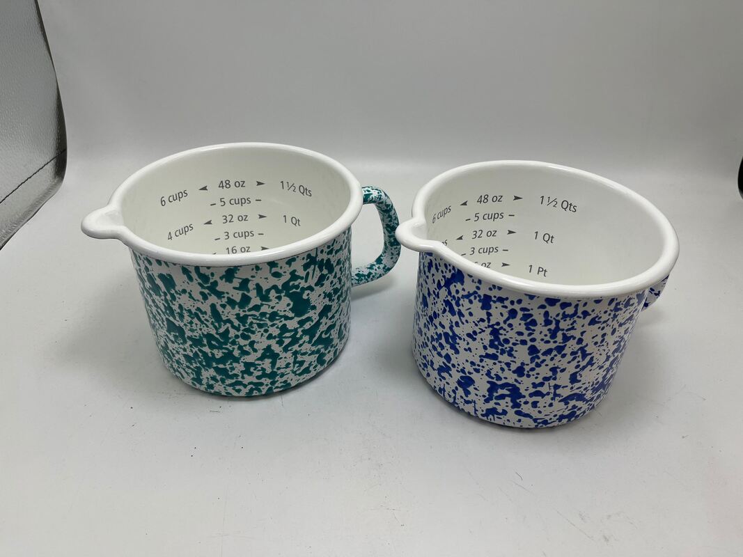 C Shape Handle Multi Capacity Enamel Noodle Pot Round Milk Cup with Enamel PE Cover Diameter Options 6cm to 15cm