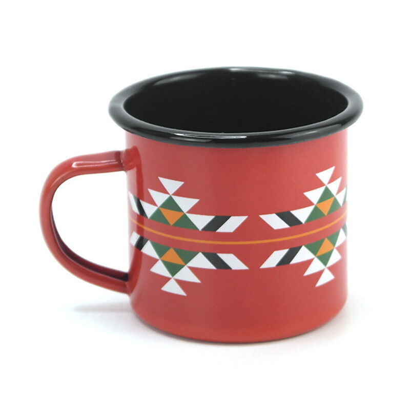 Classical Style Carbon Steel Enamel Coffee Cup Custom Retro Souvenir Enamelled Mug Travel Coffee Enamel Mugs