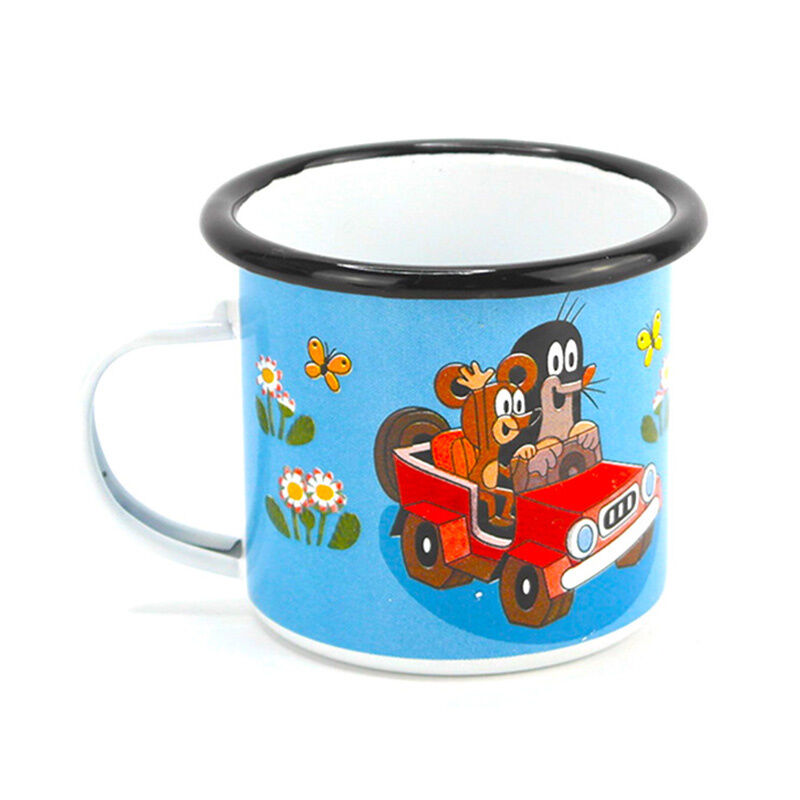 Classical Style Carbon Steel Enamel Coffee Cup Custom Retro Souvenir Enamelled Mug Travel Coffee Enamel Mugs