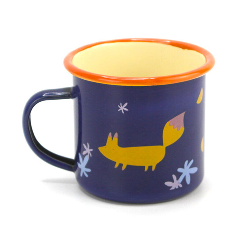 Classical Style Carbon Steel Enamel Coffee Cup Custom Retro Souvenir Enamelled Mug Travel Coffee Enamel Mugs
