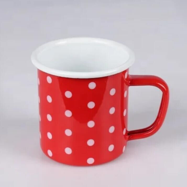 Handmade Vintage Enamel Mug 12oz Classic Guaranteed Iron Colorful Printing Suitable for Drink 80000pieces Year